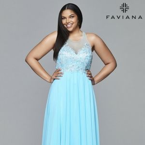 Chiffon Beaded Formal Dress